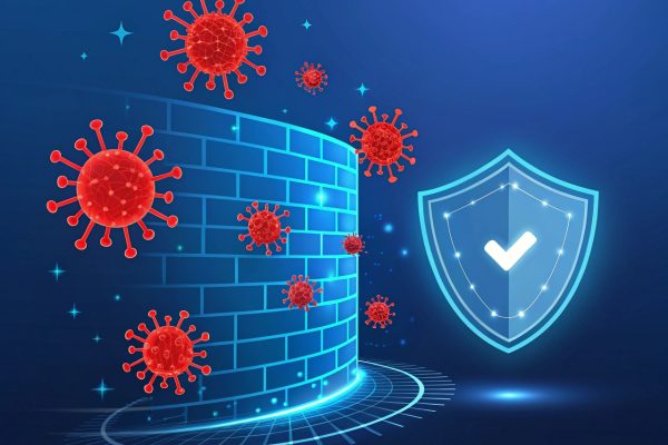 a-glowing-blue-firewall-blocking-red-virus-particl a-glowing-blue-firewall-blocking-red-virus-particl